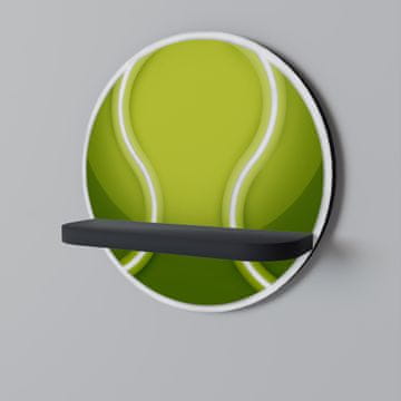 TENIS POINT Okrugla polica crna