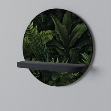 FOREST WHISPERS Okrugla polica crna