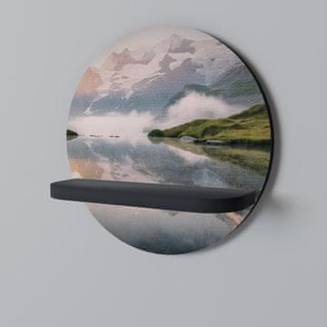 FOGGY HORIZON Okrugla polica crna