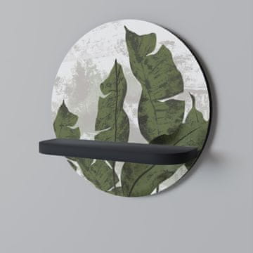 LEAF ECHO Okrugla polica crna