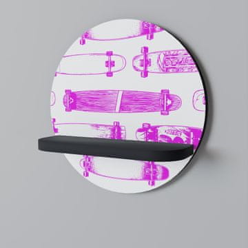 SKICA SKATEBOARD-a Okrugla polica Crna
