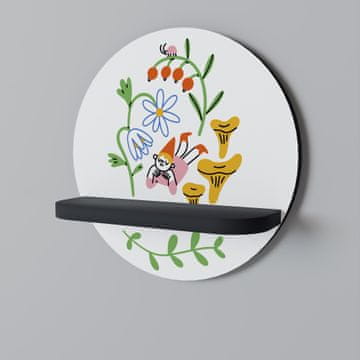 GARDEN LIFE Okrugla polica crna