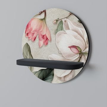 FLORAL GRACE Okrugla polica crna