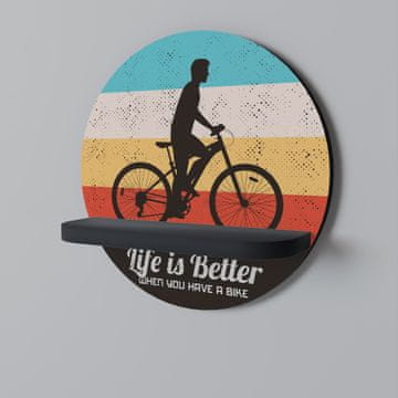BETTER LIFE Okrugla polica Crna