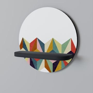 TESSELATE TREASURES Okrugla polica crna