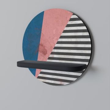 GLAMOROUS STRIPE Okrugla polica crna