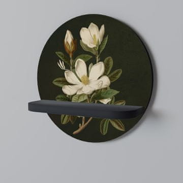 FLORAL NOIR Okrugla polica crna