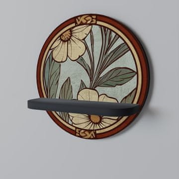 HERITAGE BLOSSOM Okrugla polica crna