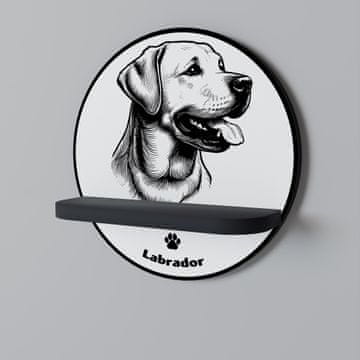 LABRADOR PAS Okrugla polica crna