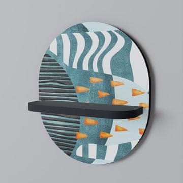 Ovalna polica SHROUDED SHAPES crna