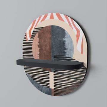 Ovalna polica WHISPERS OF FORM, crna