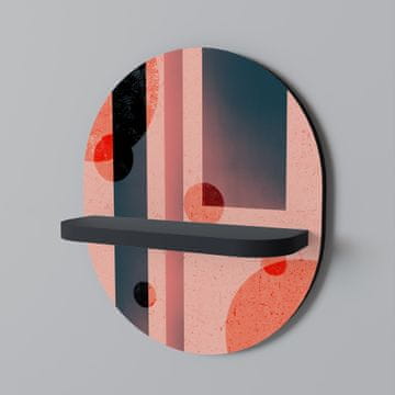 BLUSHED SPECTRUM Ovalna polica crna