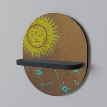 SUNSHINE PRAISE Ovalna polica crna