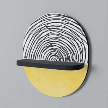 SUNNY TREASURE Ovalna polica crna