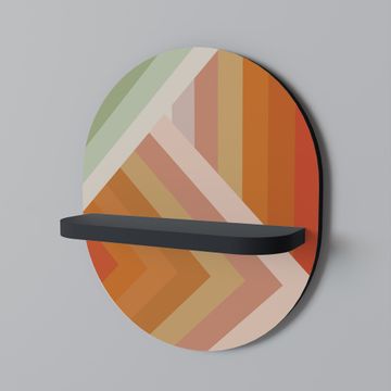 GRADIENT PICKS Ovalna polica Crna