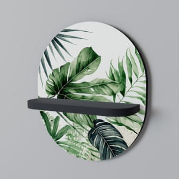 MONSTERA DREAM Ovalna polica crna