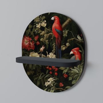 AVIAN BLOSSOMS Ovalna polica crna