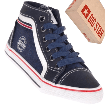 Big Star DD374061 - dječje visoke tenisice tamnoplave boje, udobne casual cipele