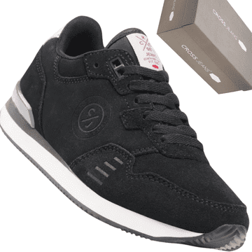 CROSS JEANS II2R4028C - crne ženske tenisice, kožne sportske cipele