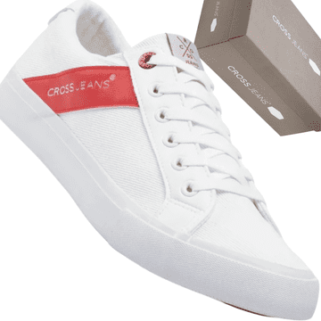 Tenisice Cross Jeans JJ1R4048C - bijele muške tenisice s vezicama