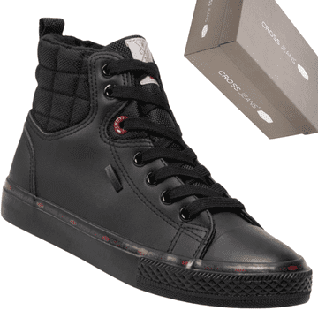 CROSS JEANS KK2R4058C - crne ženske tenisice, klasične gradske cipele