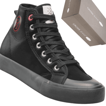 CROSS JEANS JJ2R4055C - crne ženske tenisice, klasične sportske cipele