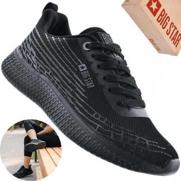 Big Star LL274662 ženske cipele crne prozračne sportske tenisice