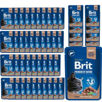 Brit Vrećice za mačke s jetrom za sterilizirane mačke 48 x 100 g
