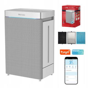 Webber AP9750 pametni AI WiFi pročišćivač zraka ovlaživač 100W 57m
