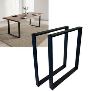 2x CRNE NOGE ZA POTKROVNI NAMJEŠTAJ, NOGE ZA STOLA, KLUPE, ORMARIĆA, NOGE ZA STOLA V80 CM