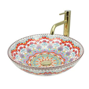 DE Aufsatzwaschbecken 40 cm - Glanz Modern Waschbecken ohne Hahnloch - Elegant Aufsatzwaschbecken Oval für Badezimmer und Gäste WC - nur Bad Waschbecken