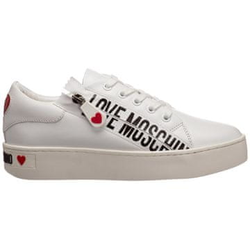 Ženske kožne tenisice LOVE MOSCHINO BIJELE - Veličina: 39