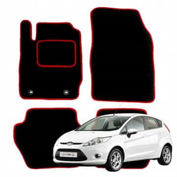 Velurne podne prostirke za Ford Fiestu MK7 VII 2008-2012 brisači za R automobil