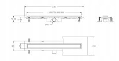 Besco VIRGO BASIC 60 kromirani linearni odvod odvodnja