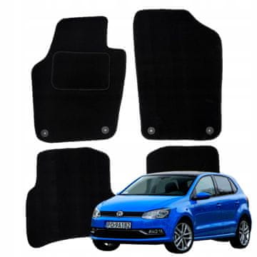 Velurne podne prostirke za Volkswagen Polo V 2009-2017 brisači za automobil B