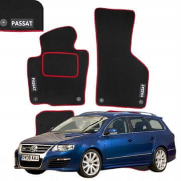 Velur prostirke za VW Passat B6 2005-2010, vezeni brisači automobila R
