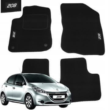 Velur podne prostirke za Peugeot 208 2012-2019 brisači automobila vez B