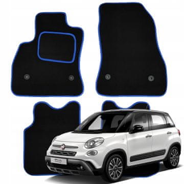 Velurne podne prostirke za Fiat 500L od 2012., brisači za N automobil