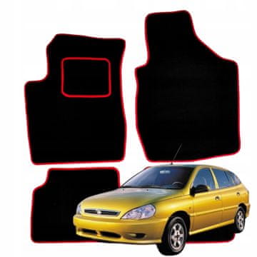 Velurne podne prostirke za Kia Rio 1 2000-2005 brisači za automobil R