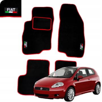 Velur podne prostirke za Fiat Grande Punto 2005-2012 brisači automobila s vezom R