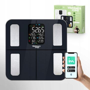 Webber Analitička kupaonska vaga 16 parametara Apple Health, Google Fit, IF1320C