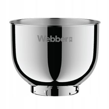 Webber Zdjela od nehrđajućeg čelika od 6 l za SM17 kuhinjski robot - Originalna zdjela, prostrana, zamjenska