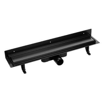 Laveo Linearni odvod 90 cm, zidni, crni