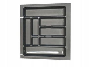 Poli Organizator za kuhinjsku ladicu 60 cm sivi 49 x 53,5 cm 1 kom.