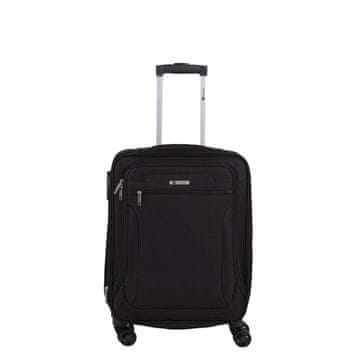 Mali crni mekani kabinski kofer, 55 cm, s produžetkom