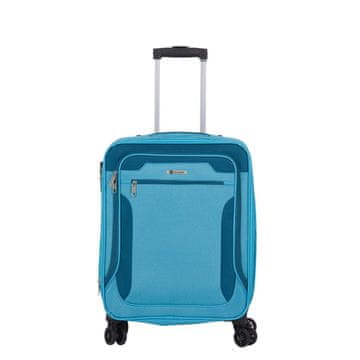 Mali plavi kabinski kofer, mekani, 55 cm, s produžetkom