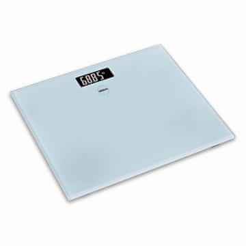 Eldom digitalna LCD staklena kupaonska vaga 150 kg bijela