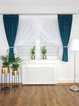 Elegantni set zavjese i zavjese od velura - boce zelena