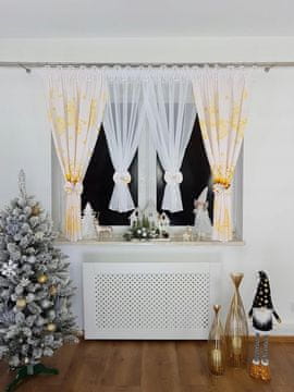 Božićni set zavjesa s draperijama 400x155 cm