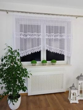 Gotova mrežasta zavjesa 400x120cm Dvostruka gipur čipka